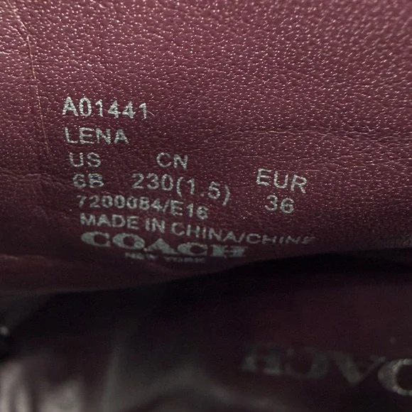 Coach Lena Black Lace-Up Peep-Toe Ankle Booties With Stiletto Heel Size 6B - Picture 7 of 16